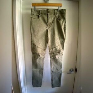 Express Legging Army green mid rise skinny leg jeans